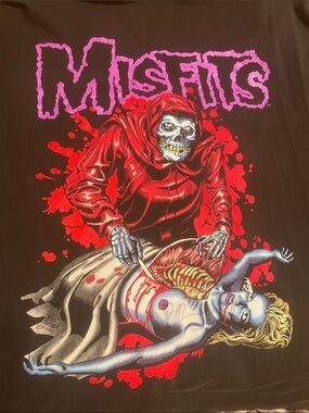 Vinatage Misfits shirt XL, washed off signatures (Robo,Dez and Jerry)
